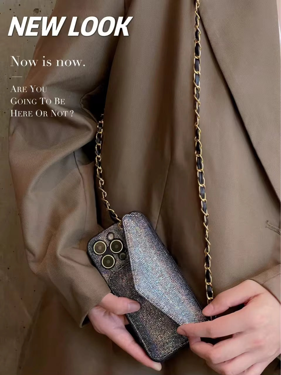 Case Bolso de Mano - iPhone 14 Pro - Gris Escarchado