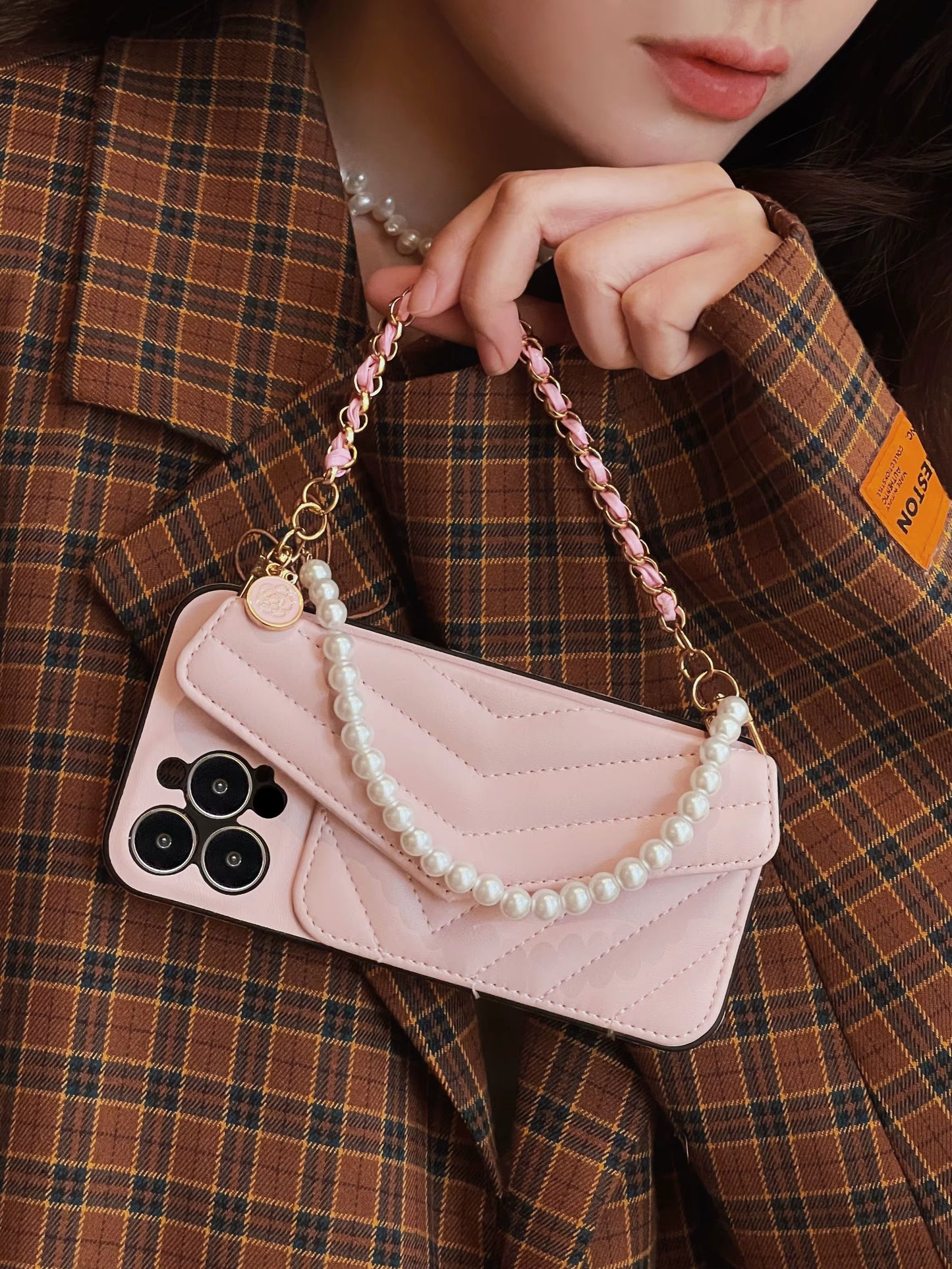 Case Bolso de Mano - iPhone 14 Pro - Rosa