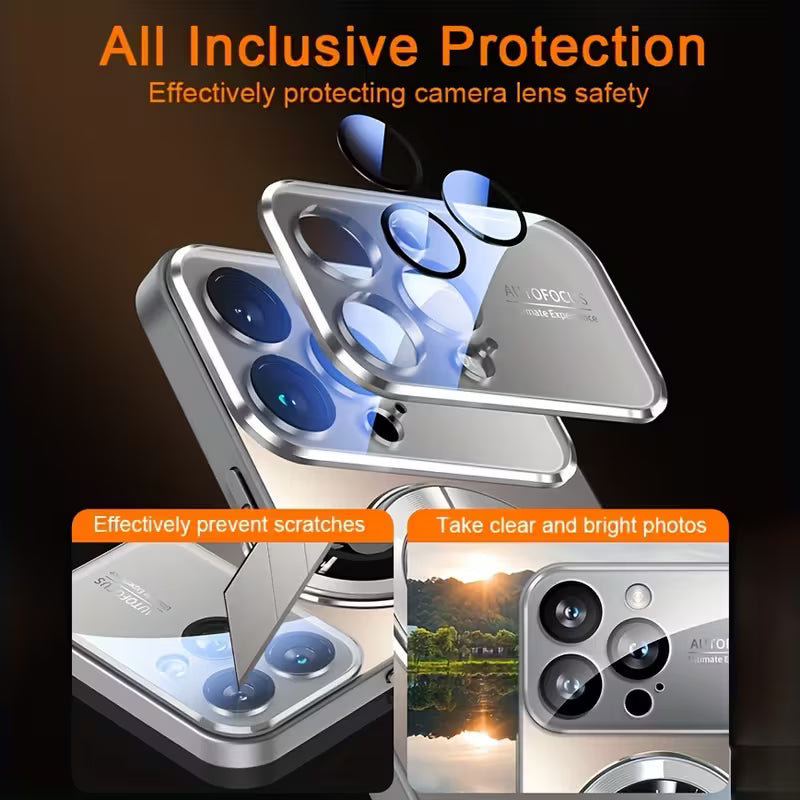 Case Metal Titanio Lujo Mate - iPhone 15 Pro - Dorado