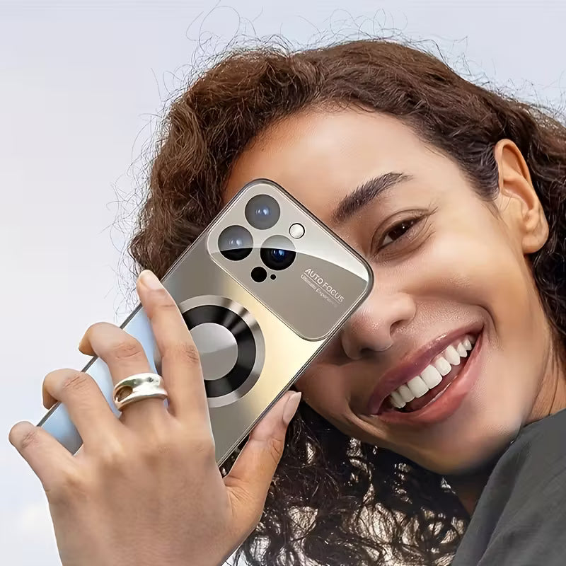 Case Metal Titanio Lujo Mate - iPhone 15 Pro - Dorado