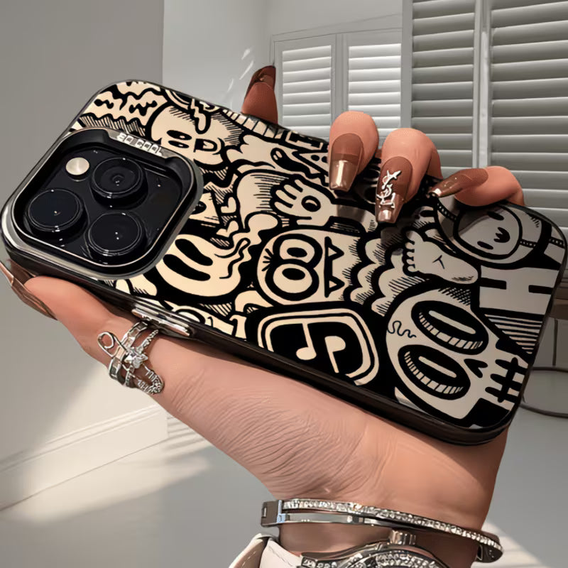 Case Grafiti Negro Láser - iPhone 15 Pro Max