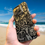 Case Grafiti Negro Láser - iPhone 15 Pro Max