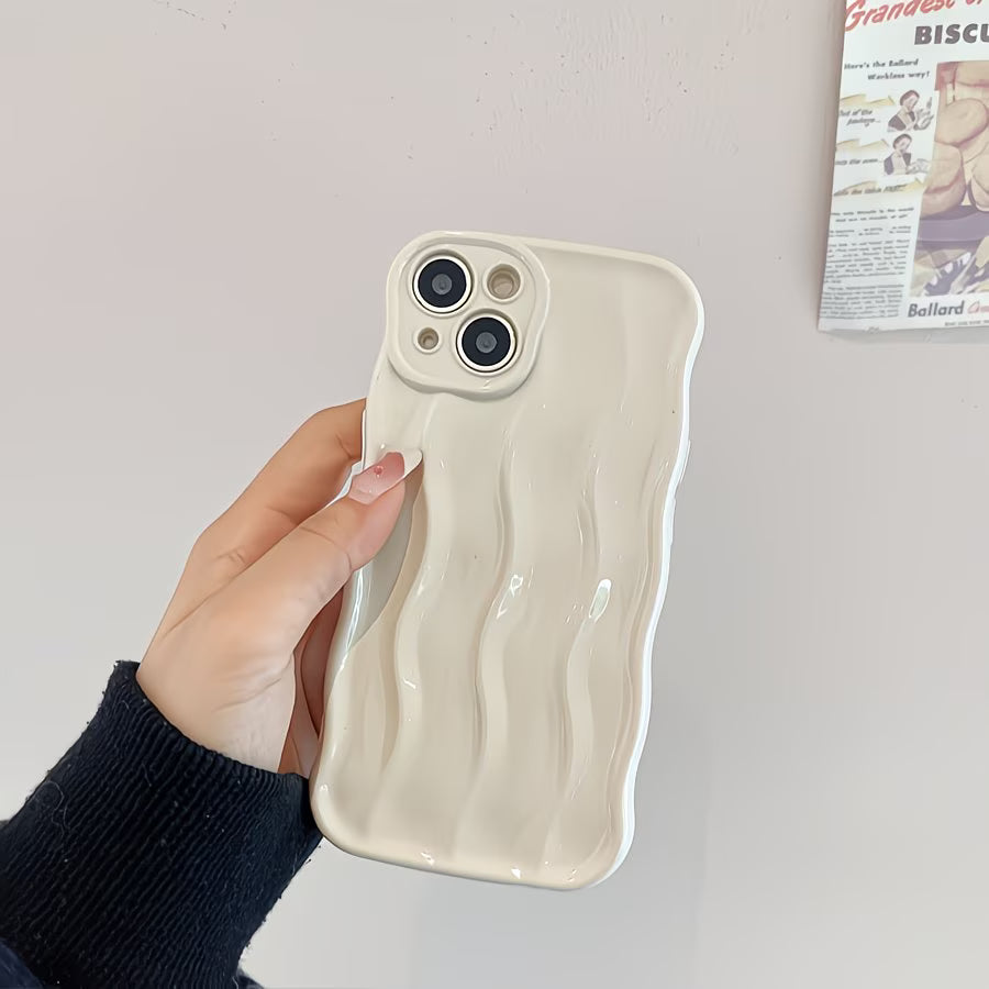 Case Ondas de Agua Galvanizada - iPhone 14 Pro Max - Blanco Marfil