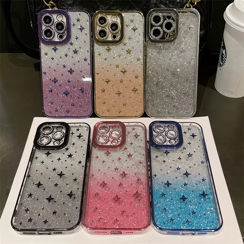 Case Glitter Diamantes - iPhone 15 - Oro