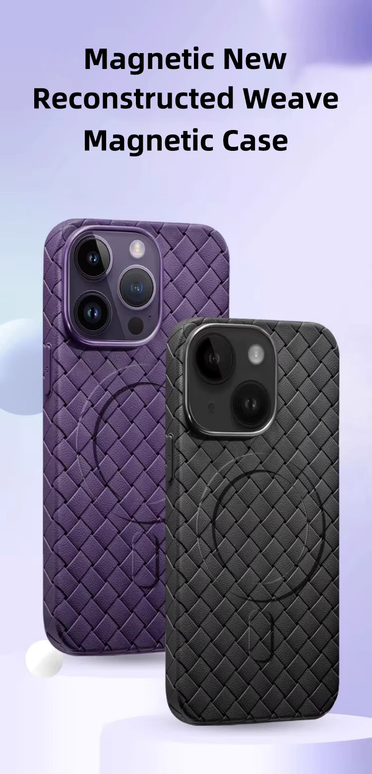 Case Magnetic Wireless Charging Braided - iPhone 14 Pro Max - Púrpura