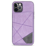 Case Cuero PU Antigolpes - iPhone 14 Pro - Púrpura