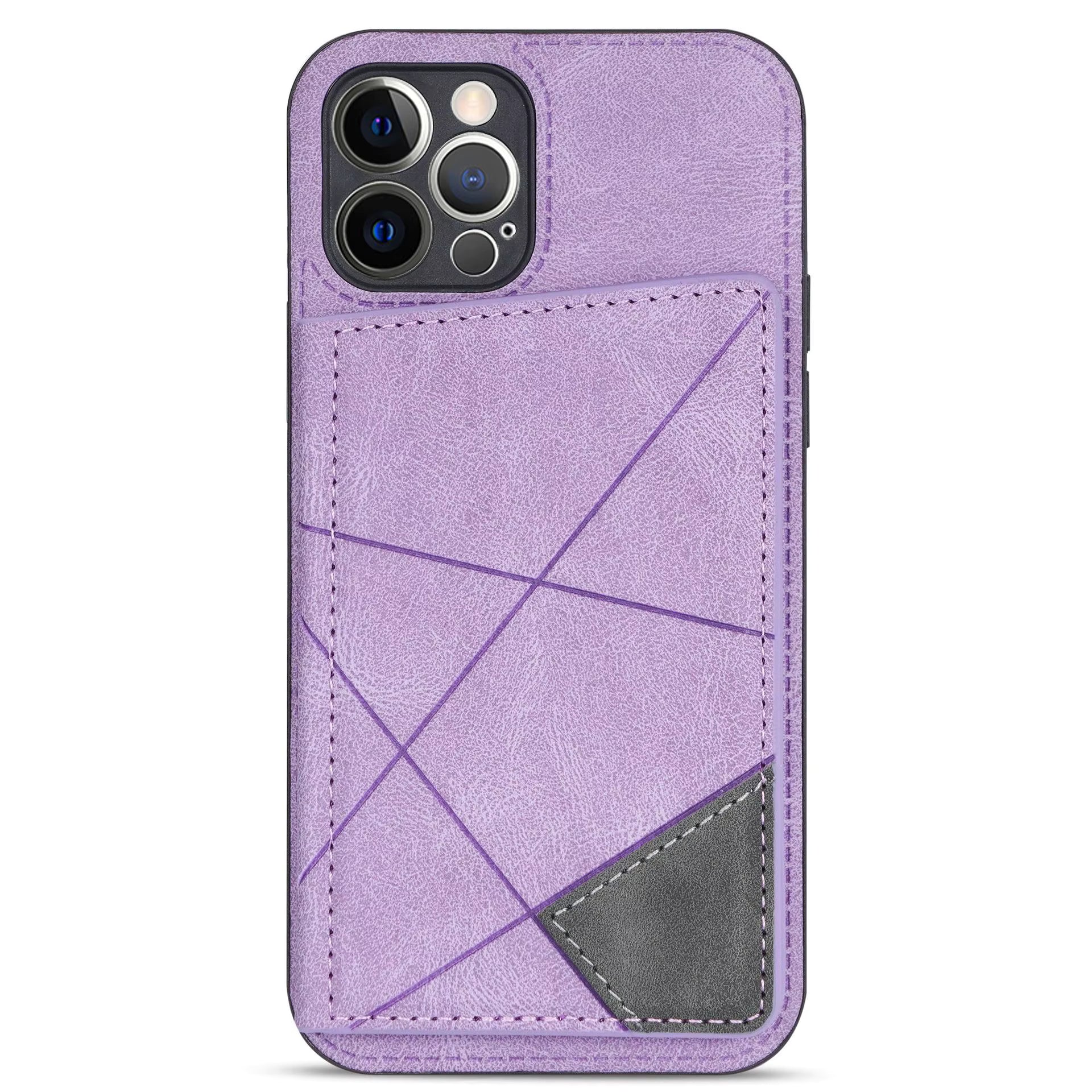 Case Cuero PU Antigolpes - iPhone 14 Pro - Púrpura