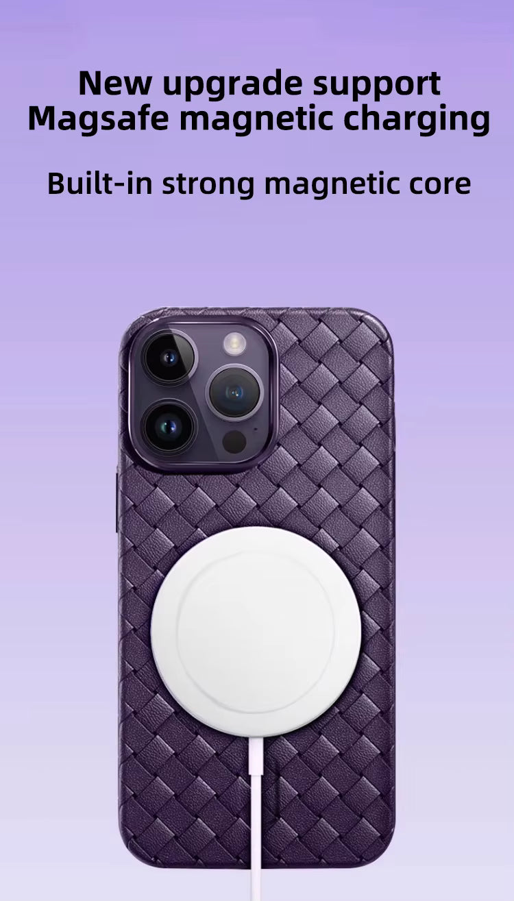 Case Magnetic Wireless Charging Braided - iPhone 14 Pro Max - Púrpura