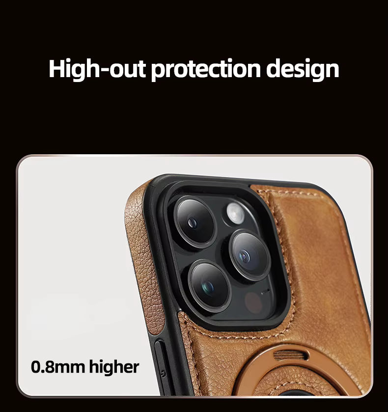 Case Cuero Genuino c/ MagSafe - iPhone 14 - Marrón