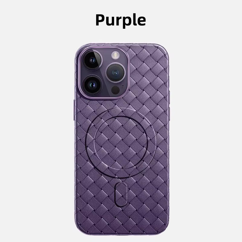 Case Magnetic Wireless Charging Braided - iPhone 14 Pro Max - Púrpura