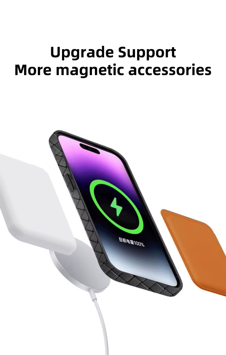 Case Magnetic Wireless Charging Braided - iPhone 14 Pro Max - Púrpura