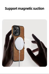 Case Cuero Genuino c/ MagSafe - iPhone 14 - Marrón