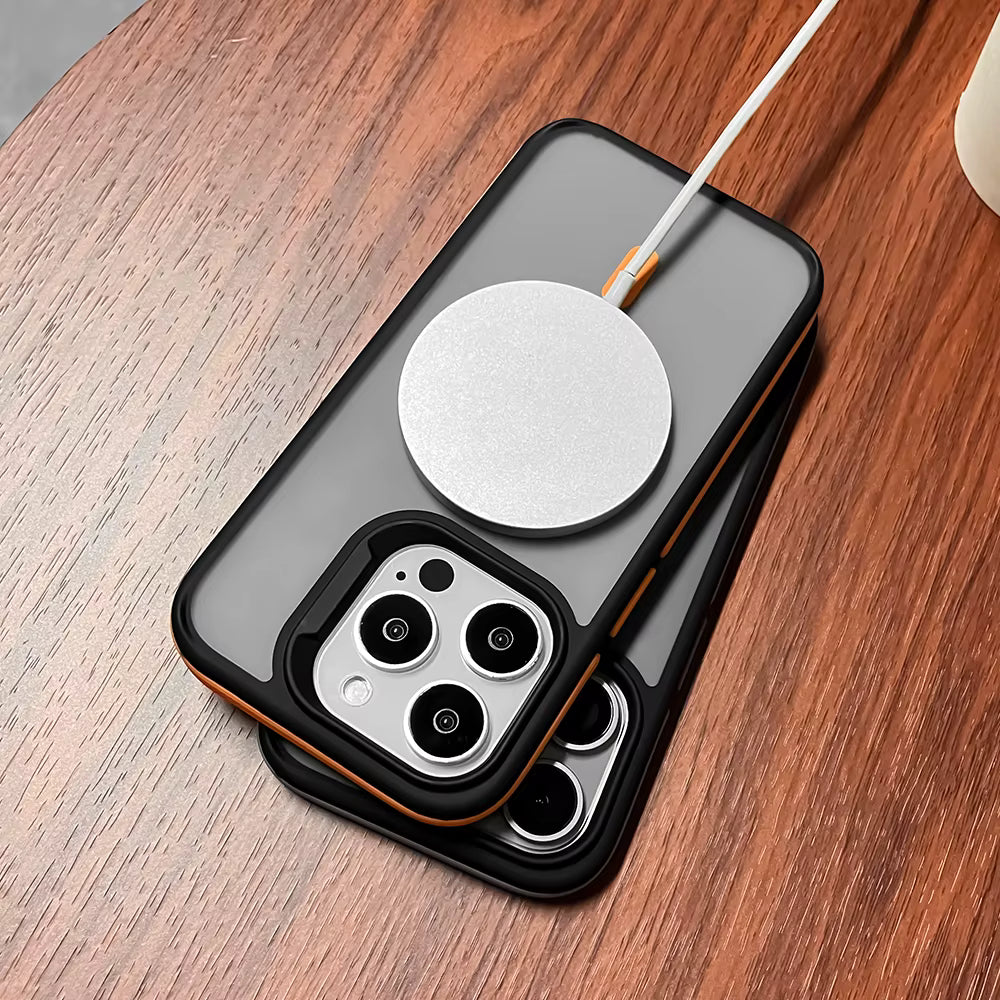 Case Antichoque de Lujo - iPhone 15 Pro - Naranja