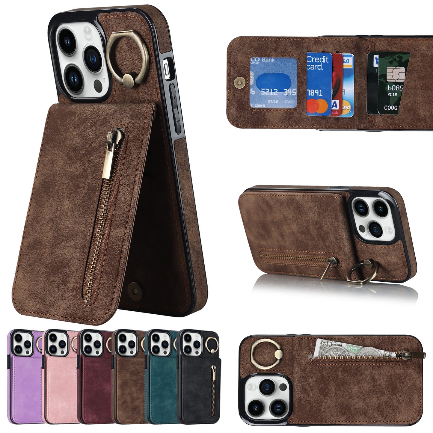 Case Wallet - iPhone 14 - Marrón