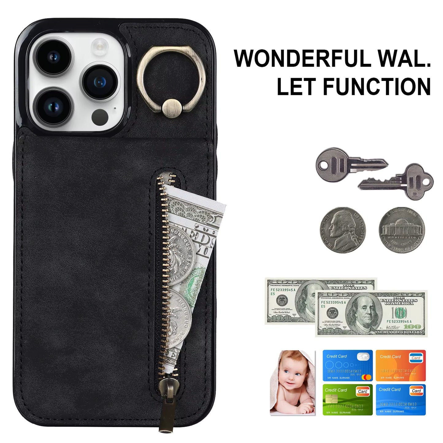 Case Wallet - iPhone 14 - Negro