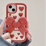 Case 3D Cute Cartoon Girl - iPhone 15 - Rojo