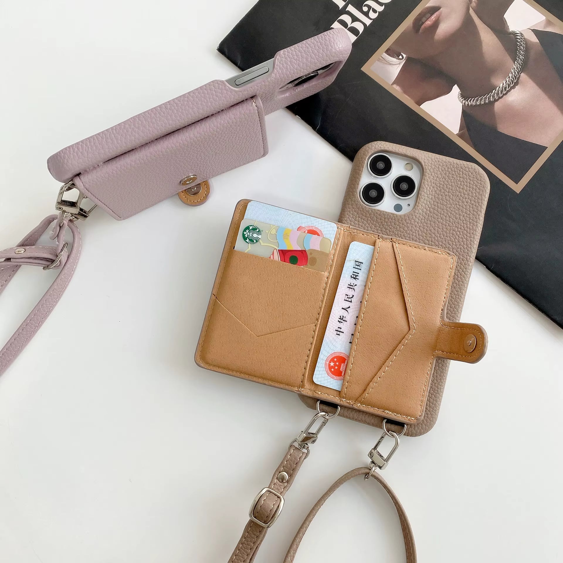 Case Crossbody - iPhone 14 Pro Max - Púrpura
