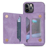 Case Cuero PU Antigolpes - iPhone 14 Pro - Púrpura