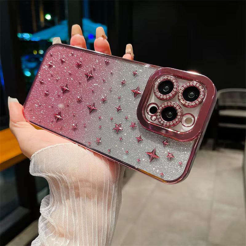 Case Glitter Diamantes - iPhone 14 Pro - Rosa