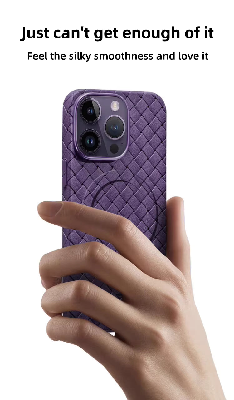 Case Magnetic Wireless Charging Braided - iPhone 14 Pro Max - Púrpura
