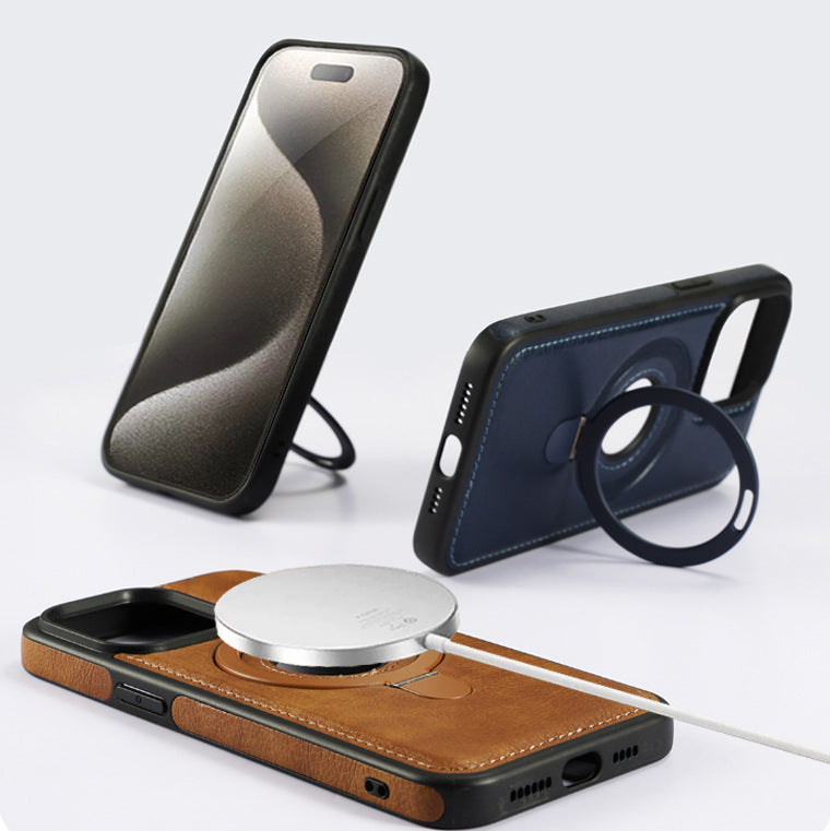 Case Cuero Genuino c/ MagSafe - iPhone 14 - Marrón