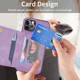 Case Cuero PU Antigolpes - iPhone 14 Pro - Púrpura