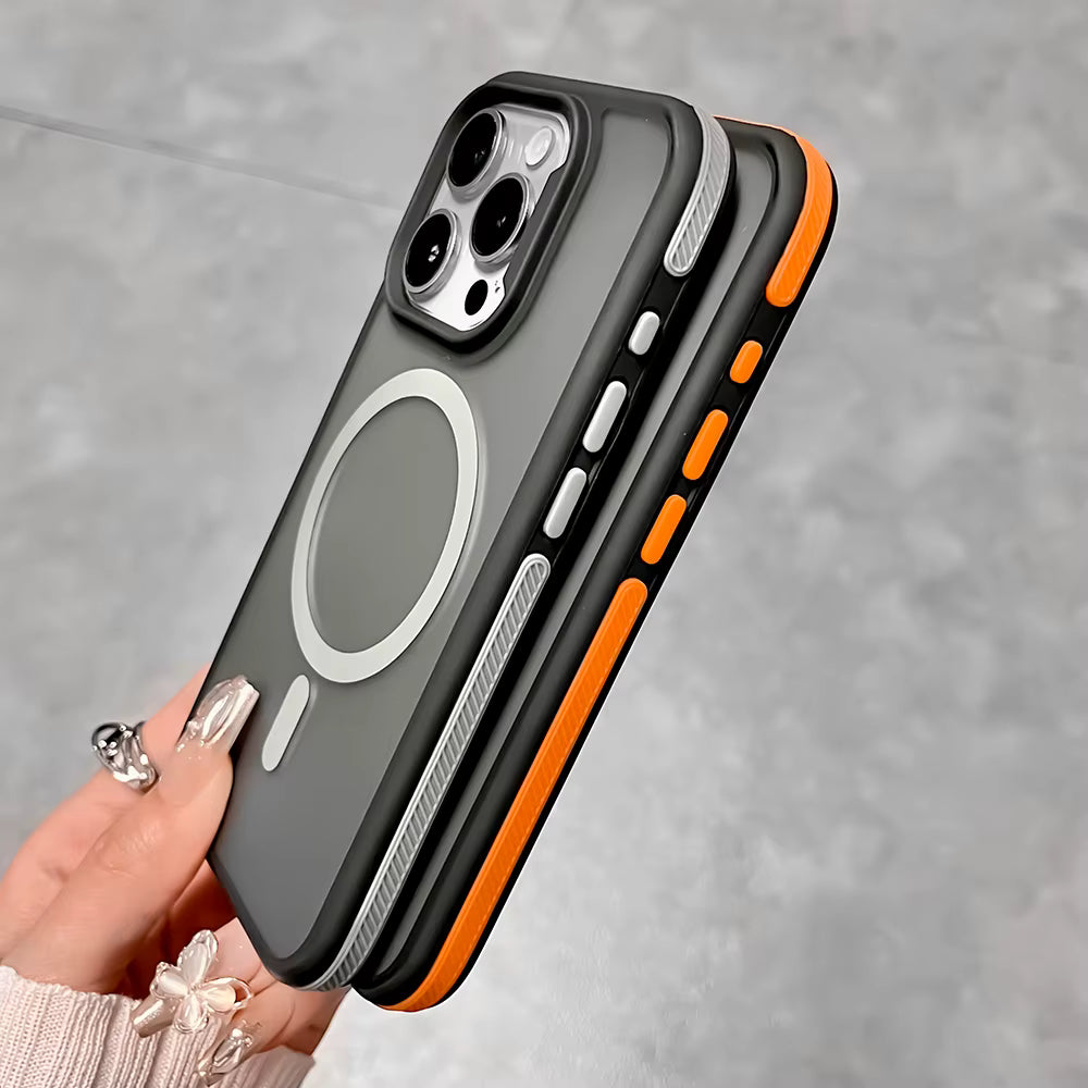 Case Antichoque de Lujo - iPhone 15 Pro - Naranja