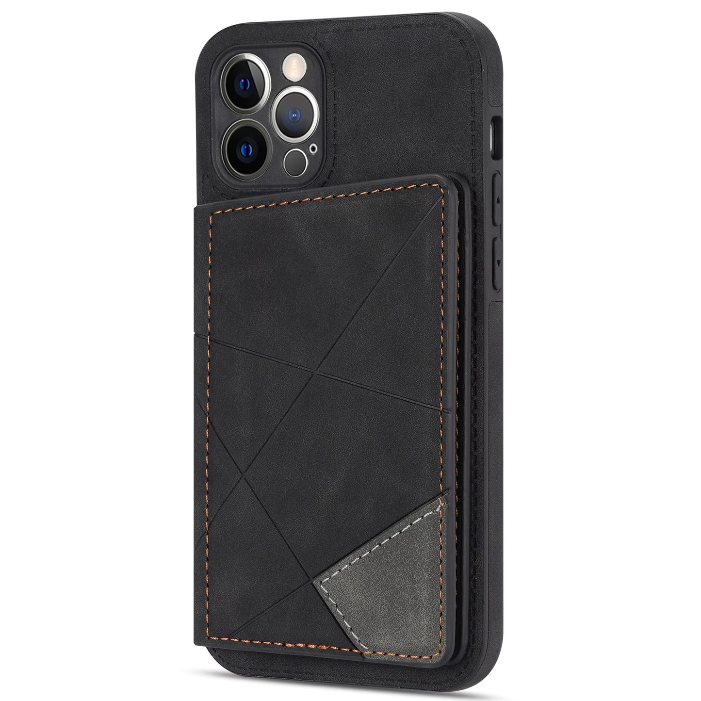 Case Cuero PU Antigolpes - iPhone 14 - Negro