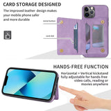 Case Cuero PU Antigolpes - iPhone 14 Pro - Púrpura
