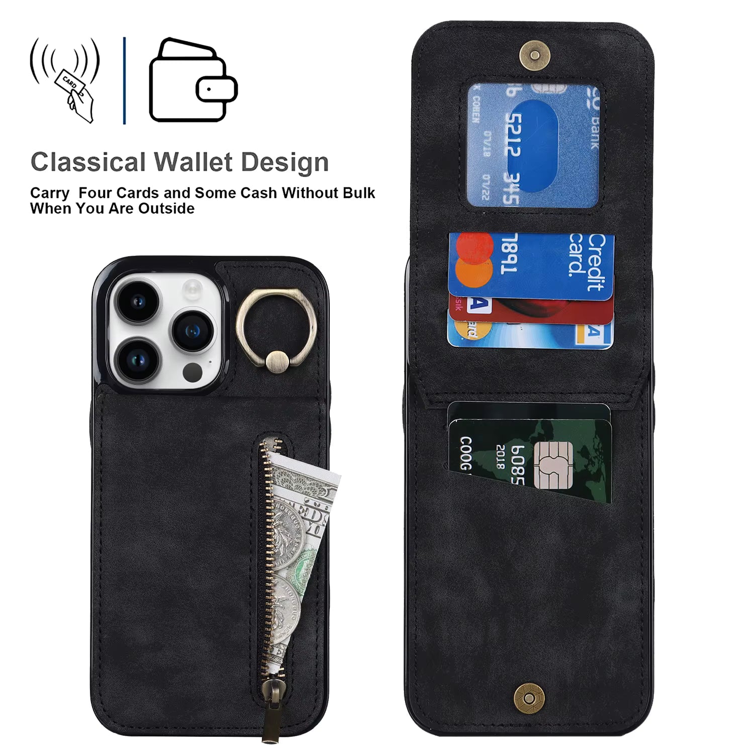 Case Wallet - iPhone 14 - Negro