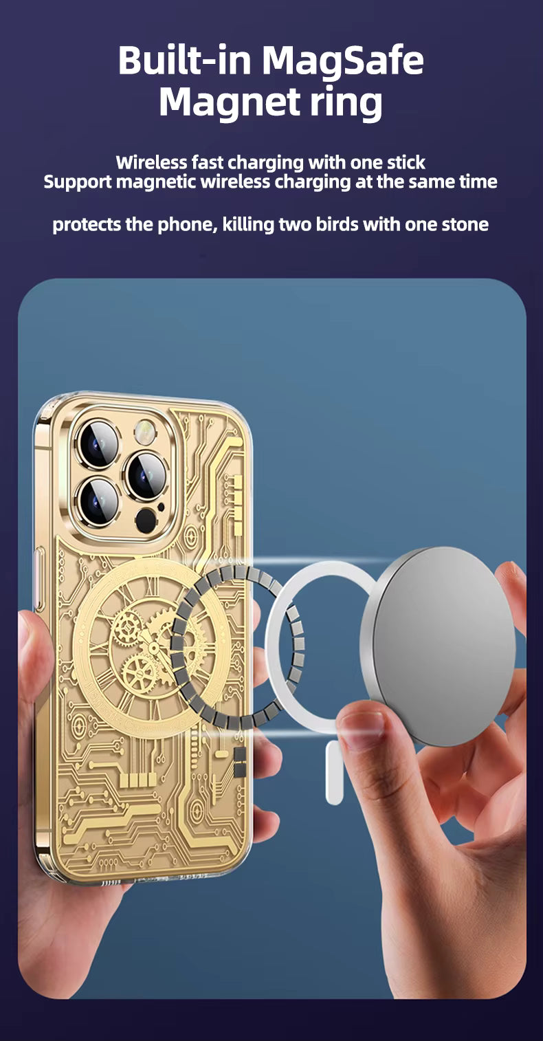 Case Dorado Luxury - iPhone 14 Pro Max - Acabado Gold Plating
