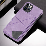 Case Cuero PU Antigolpes - iPhone 14 Pro - Púrpura