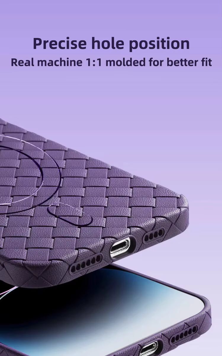 Case Magnetic Wireless Charging Braided - iPhone 14 Pro Max - Púrpura