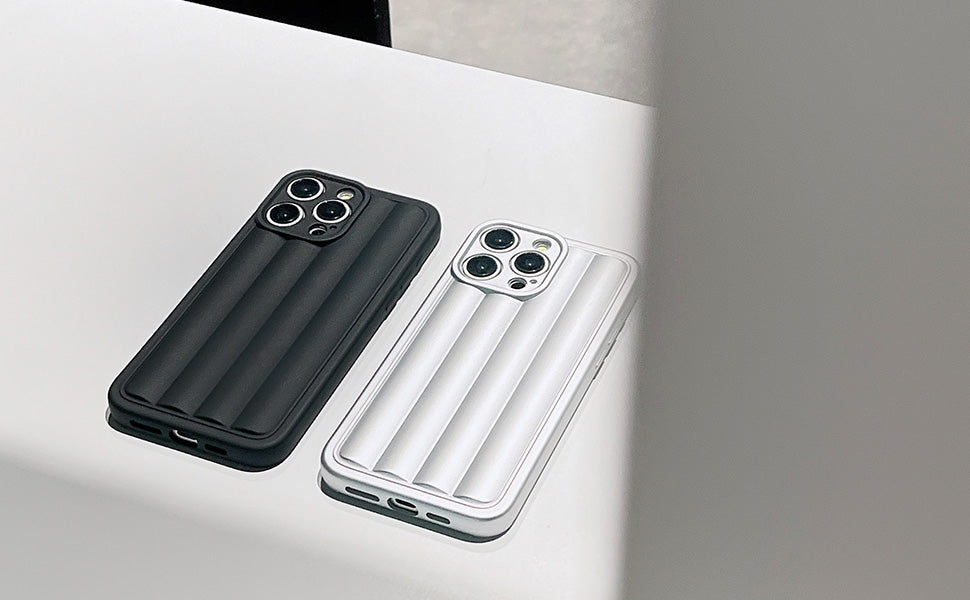 Case Rayas 3D - iPhone 14 - Negro