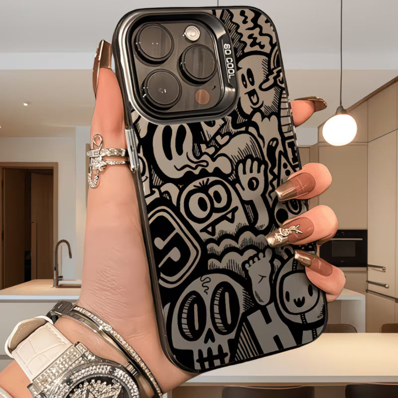 Case Grafiti Negro Láser - iPhone 15 Pro Max