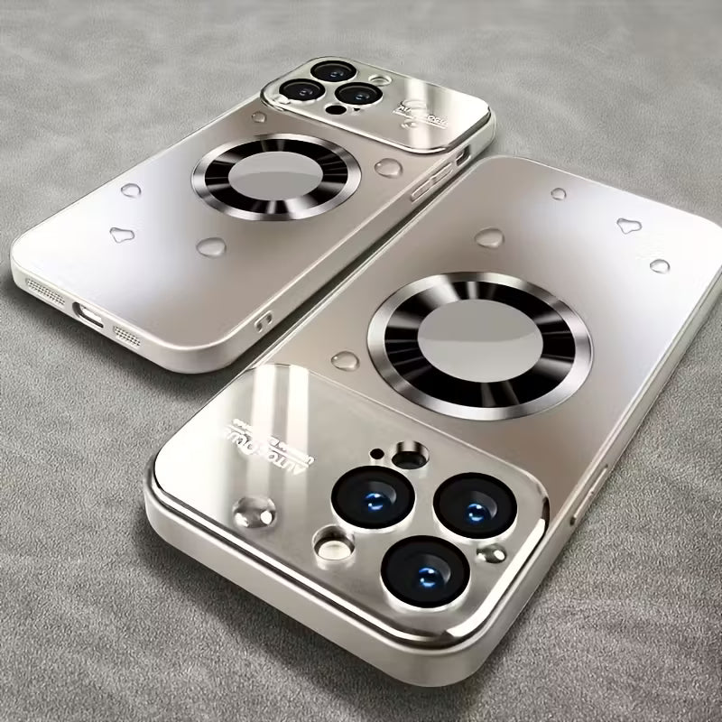 Case Metal Titanio Lujo Mate - iPhone 15 Pro - Dorado